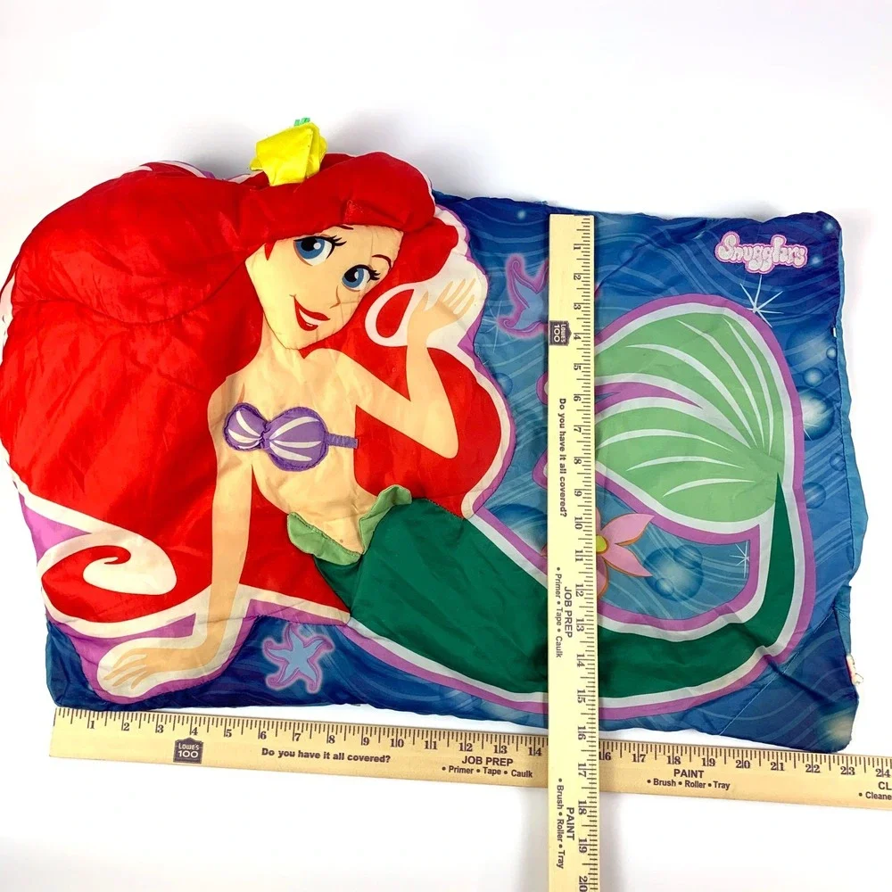 VTG Snugglers Disney Princess The Little Mermaid Ariel‎ Pillow Case 3D Stuffed